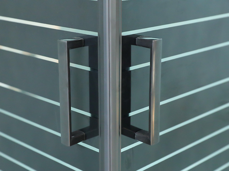 SQ černý hliníkový profil čtvercový posuvný sprchový kout s rukojetí s dvojitými otvory SQ černý hliníkový profil čtvercový posuvný sprchový kout s rukojetí s dvojitými otvory