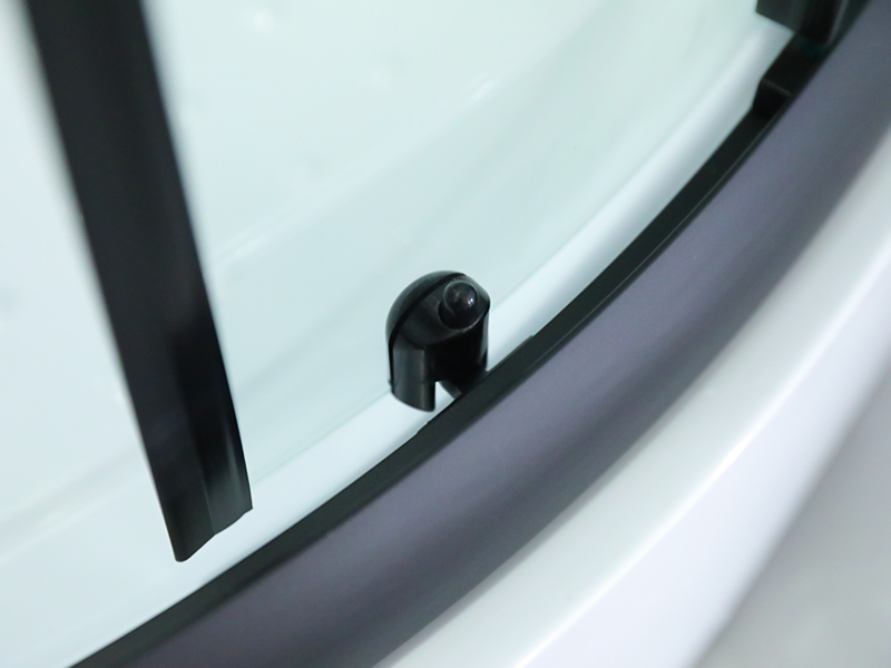 SE Sprchový kout z černého hliníkového posuvného tvrzeného skla SE Sprchový kout z černého hliníkového posuvného tvrzeného skla