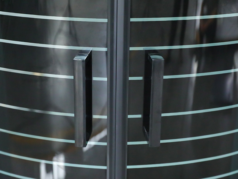 SE Sprchový kout z černého hliníkového posuvného tvrzeného skla SE Sprchový kout z černého hliníkového posuvného tvrzeného skla